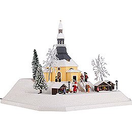 Lighted House Christmas Market - 26 cm / 10.2 inch