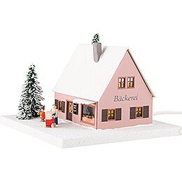 Lighted House Bakery, small - 11 cm / 4.3 inch