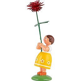 Summer Flower Girl with Dahlia - 12 cm / 4.7 inch