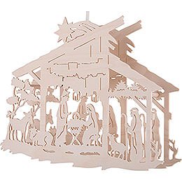 Window Picture - Nativity Scene in Stable - 25 cm / 9.8 inch