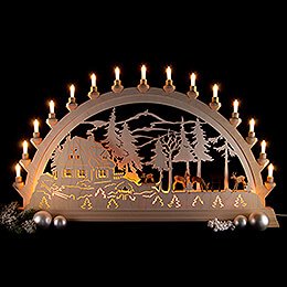 Candle Arch - Forester's House with Deer - 84x49 cm / 33.1x19.3 inch