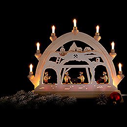 Candle Arch - Mining with Figurines - 48x42 cm / 18.9x16.5 inch