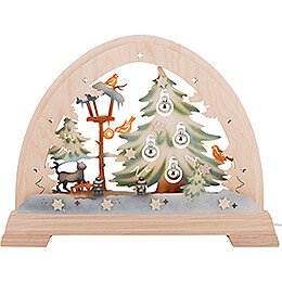 Candle Arch - Cat and Christmas tree - 48x37 cm / 18.9x14.6 inch