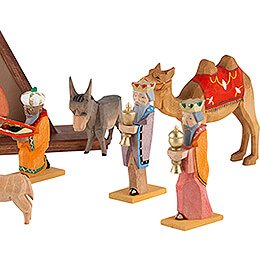Nativity Set of 16 Pieces, Colored - 14,5 cm / 5.7 inch