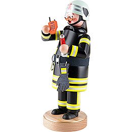 Räuchermännchen Feuerwehrmann schwarz - 23 cm