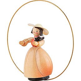 Schaarschmidt Hat Lady with Violin in Ring - 6 cm / 2.4 inch