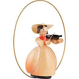 Schaarschmidt Hat Lady with Violin in Ring - 6 cm / 2.4 inch