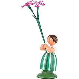 Meadow Flower Girl with Carnation - 11 cm / 4.3 inch