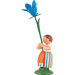Meadow Flower Girl with Blue-Bell - 11 cm / 4.3 inch