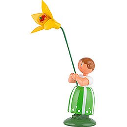 Meadow Flower Girl with Daffodil - 11 cm / 4.3 inch