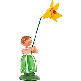 Meadow Flower Girl with Daffodil - 11 cm / 4.3 inch