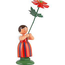 Meadow Flower Girl with Geum - 11 cm / 4.3 inch