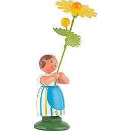 Meadow Flower Girl with Yellow Marguerite - 11 cm / 4.3 inch