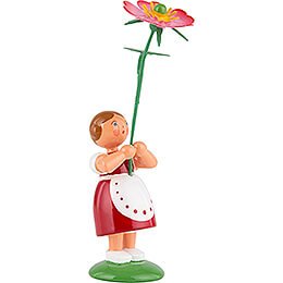 Summer Flower Girl with Dog Rose - 12 cm / 4.7 inch