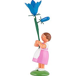 Summer Flower Girl with Summer Blue-Bell - 12 cm / 4.7 inch