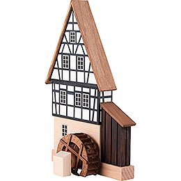 Backdrop House - Mill with Annex and Mill Wheel - 16 cm / 6.3 inch