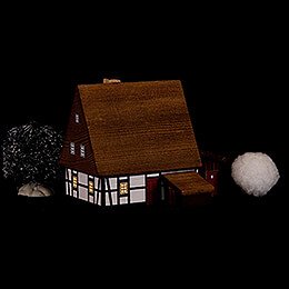 Lighted House Farmhouse with 2 Annexes - 7 cm / 2.8 inch