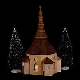 Lighted House Seiffen Church - 15 cm / 5.9 inch