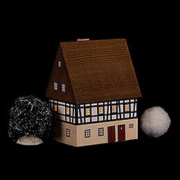 Lighted House Byre-Dwelling - 9,1 cm / 3.6 inch