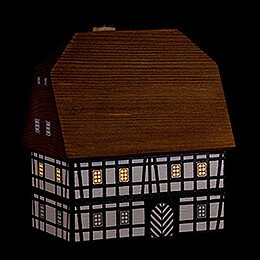 Lighted House Half-Timber Town House - 9,1 cm / 3.6 inch