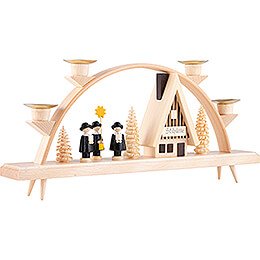 Candle Arch - Ski Lodge with Carolers - 33x15 cm / 13x5.9 inch