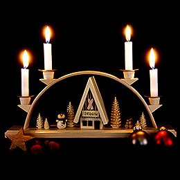 Candle Arch - With Snowman - 33x15 cm / 13x5.9 inch