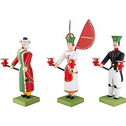 Ore Mountain Trio - Angel, Miner and Smoker - 30 cm / 11.8 inch