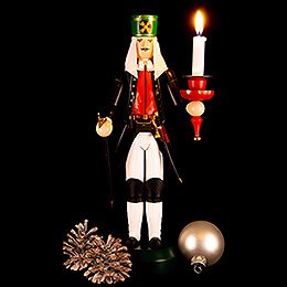 Bergmann Bergältester mit Kerzenhalter - 31,5 cm