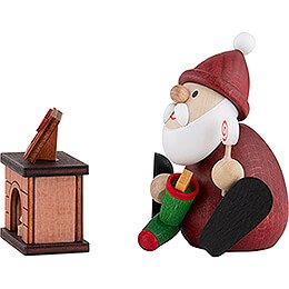 Weihnachtsmann mit Kamin - 8,5 cm