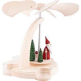 1-Tier Pyramid - Christmas Gnome with Sled - 18 cm / 7.1 inch