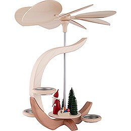 1-Tier Pyramid - C-Shape Christmas Gnome with Sled - 30 cm / 11.8 inch