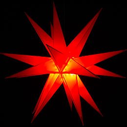 Advents Star for Inside and Outside Use Red incl. Lighting - 60 cm / 23.6 inch