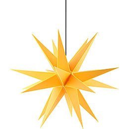 Advents Star for Inside and Outside Use Yellow incl. Lighting - 60 cm / 23.6 inch