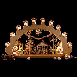 3D Candle Arch - Christmas Market - 66x40 cm / 26x15.7 inch