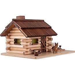 Smoking Hut -  Garden Log Cabin - 10,5 cm / 4.1 inch