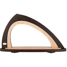 Light Arch without Figurines - Asymmetrical Brown/Natural - 52x29,7 cm / 20.5x11.7 inch