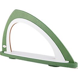 Light Arch without Figurines - Asymmetrical Green/White - 52x29,7 cm / 20.5x11.7 inch