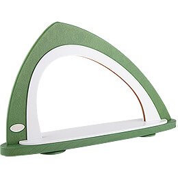 Light Arch without Figurines - Asymmetrical Green/White - 52x29,7 cm / 20.5x11.7 inch