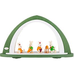 Light Arch without Figurines - Green/White - 52x29,7 cm / 20.5x11.7 inch