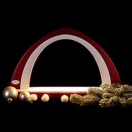 Light Arch without Figurines - Bordeaux/White - 52x29,7 cm / 20.5x11.7 inch