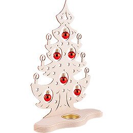 Tea Light Holder - Christmas Tree with Red Baubles - 30,5 cm / 12 inch