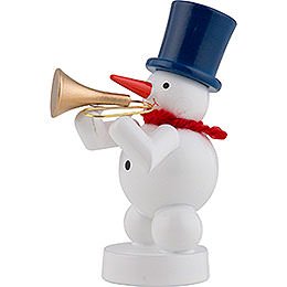 Snowman Musician with Trumpet - 8 cm / 3 inch