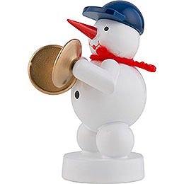 Snowman Musician with Cymbals - 8 cm / 3 inch
