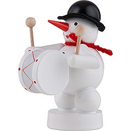 Snowman Musician with Kettledrum - 8 cm / 3 inch