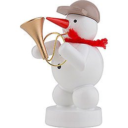 Snowman Musician with Fanfare - 8 cm / 3 inch