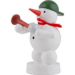 Snowman Musician with Horn - 8 cm / 3 inch