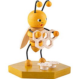 Biene mit Honigwabe - 8 cm