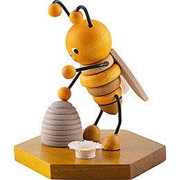 Biene mit Bienenkorb - 8 cm