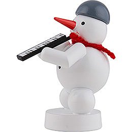 Snowman Musician with Melodica - 8 cm / 3 inch