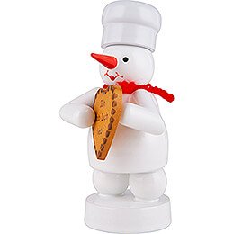 Snowman Baker with Gingerbread Heart - 8 cm / 3.1 inch